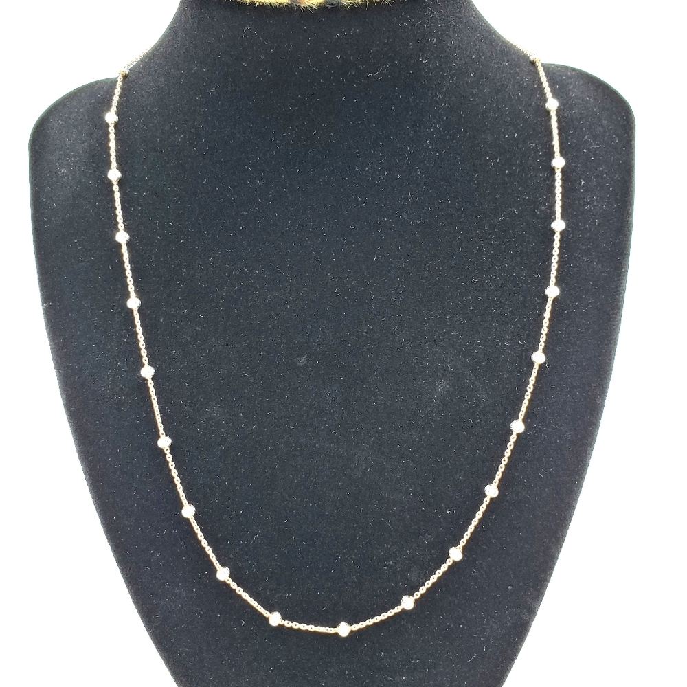 Giani Bernini Beaded Station Chain Necklace in 18k ROSE Gold Plated Silver